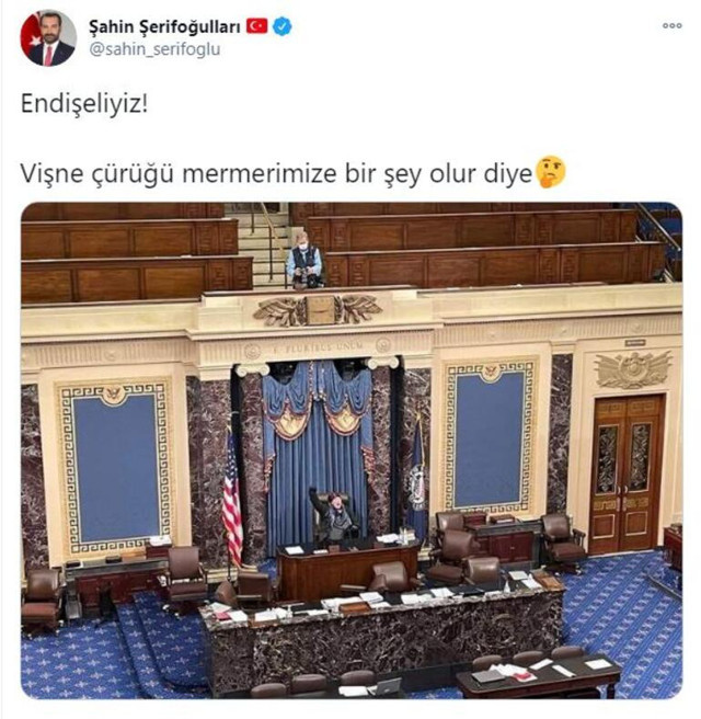 ABD'deki Kongre işgali Gakkoşları korkuttu: Kürsünün arkasındaki mermer Elazığ'dan gitmiş - Resim: 0