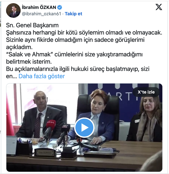 İbrahim Özkan'dan Meral Akşener'e 'salak ve ahmak' tepkisi - Resim: 0