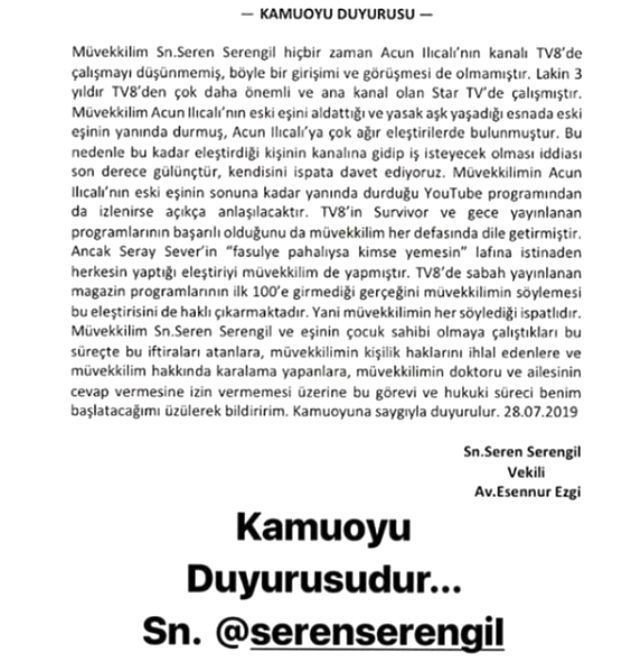 Acun Ilıcalı twitiyle yerin dibine sokmuştu! Seren Serengil dava açıyor - Resim: 4