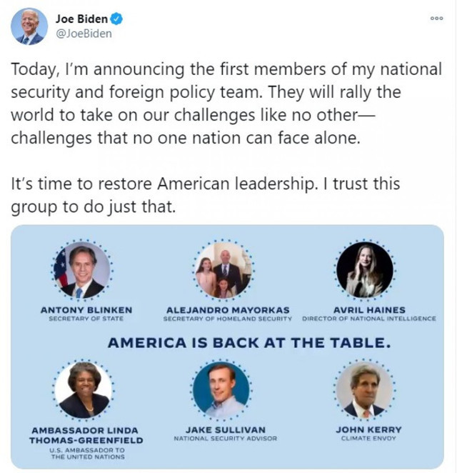 ABD yeni Başkanı Joe Biden kabinesinde görev yapacak 6 ismi açıkladı - Resim: 0