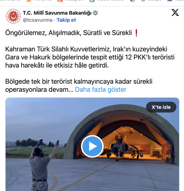 MSB açıkladı: Gara ve Hakurk'ta 12 PKK'lı etkisiz - Resim: 0