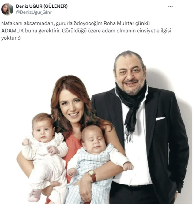 Reha Muhtar'a nafaka ödemesine karar verilen Deniz Uğur'dan açıklama - Resim: 0