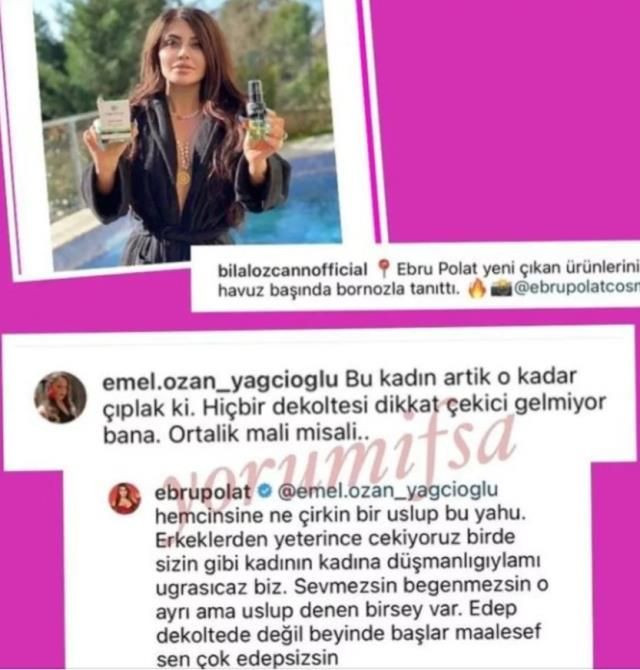 Ebru Polat'ın bornozlu paylaşımı tepki çekti! 'O kadar çıplak ki... Dekoltesi...' - Resim: 4