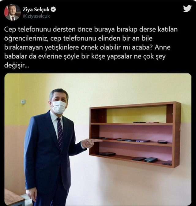 Milli Eğitim Bakanı Ziya Selçuk'tan yetişkinlere cep telefonu çağrısı - Resim: 0