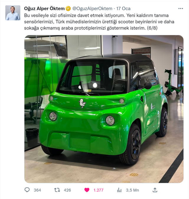 Martı'nın CEO'su fena çuvalladı! 'Ürettik' dediği araç Citroen'in sokaktaki arabası çıktı... - Resim: 0
