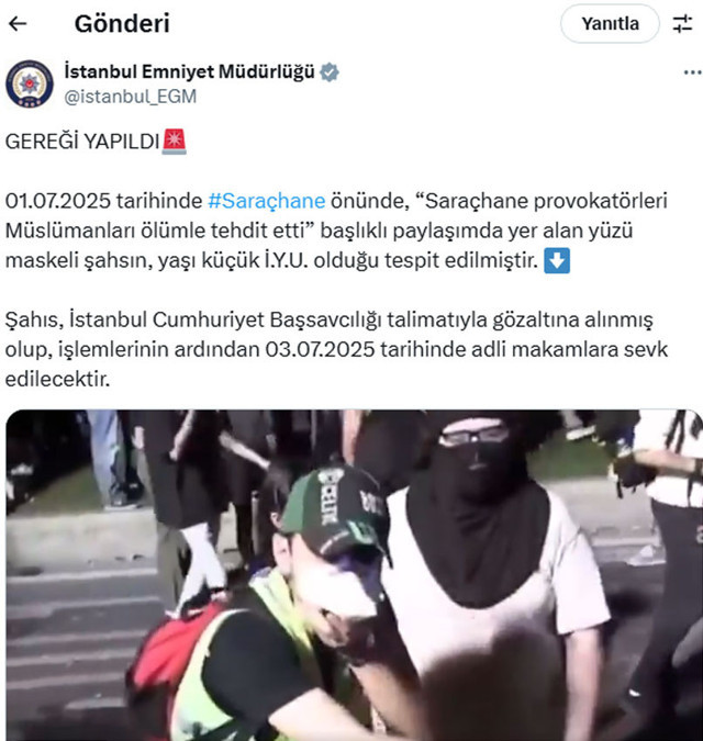 Saraçhane provokatörü gözaltına alındı - Resim: 0