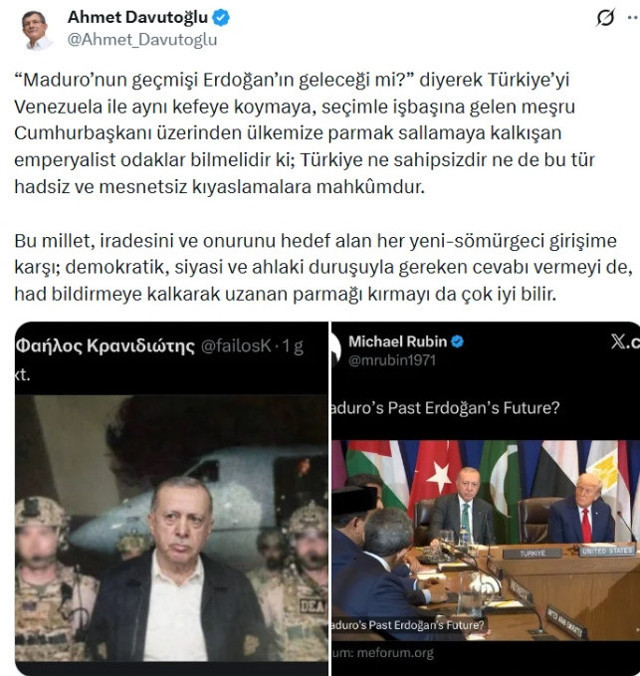 Davutoğlu’ndan Cumhurbaşkanı Erdoğan’ı hedef alan skandal paylaşıma sert tepki - Resim: 0