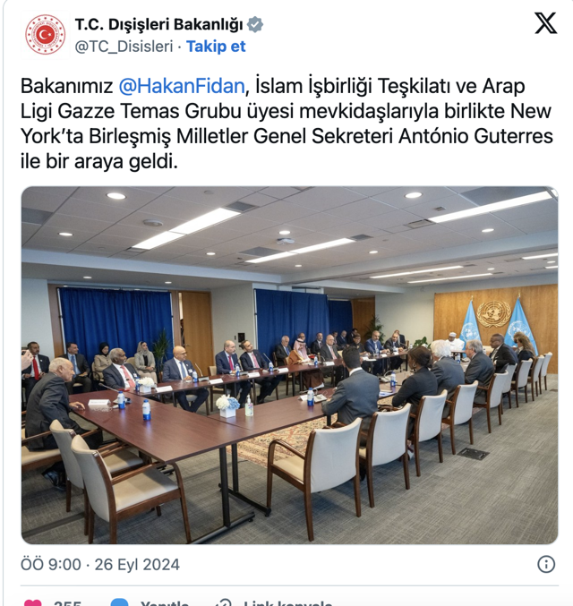 Bakan Fidan, BM Genel Sekreteri Guterres ile görüştü - Resim: 0