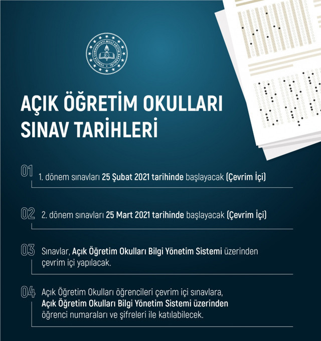 Açık Öğretim Okulları sınavı ne zaman? Ziya Selçuk açıkladı - Resim: 0