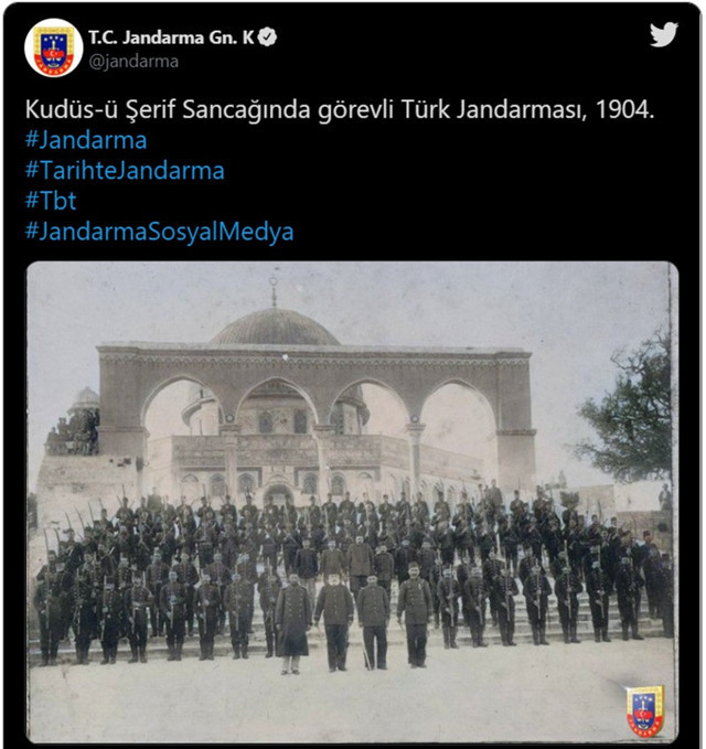 Jandarma Genel Komutanlığından Kudüs paylaşımı - Resim: 0
