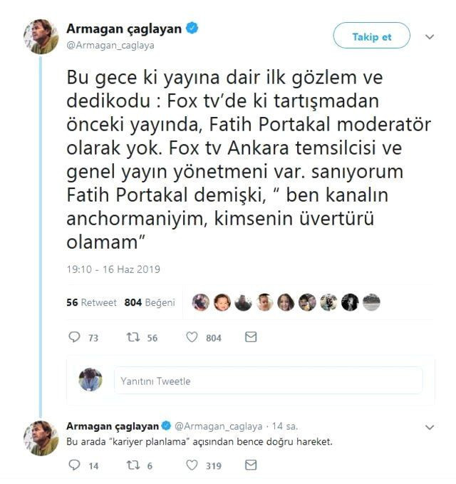 Ortak yayına ilişkin Armağan Çağlayan'dan olay Fatih Portakal iddiası - Resim: 4