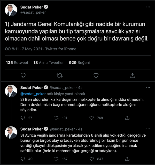 Sedat Peker'den yeni Tolga Ağar iddiaları! Jandarma Genel Komutanlığı yalanlamıştı - Resim: 0