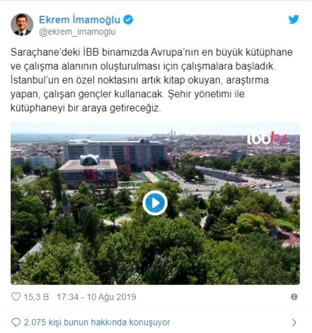 Ekrem İmamoğlu'dan İstanbullulara kütüphane müjdesi! - Resim: 0