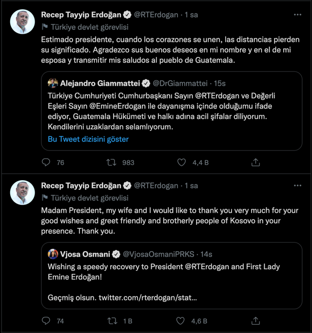 Koronaya yakalanan Cumhurbaşkanı Erdoğan'dan sağlık durumuyla ilgili yeni açıklama - Resim: 3