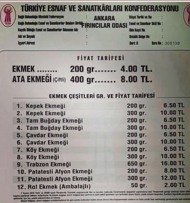 Ankara'da ekmeğe zam! Ankara'da ekmek 3 liradan 4 liraya yükseldi - Resim: 0