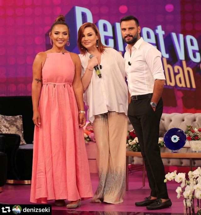 Demet Akalın ve Deniz Seki dostluğu canlı yayında bitti aralarına şarkıcı Çağla girdi - Resim: 3