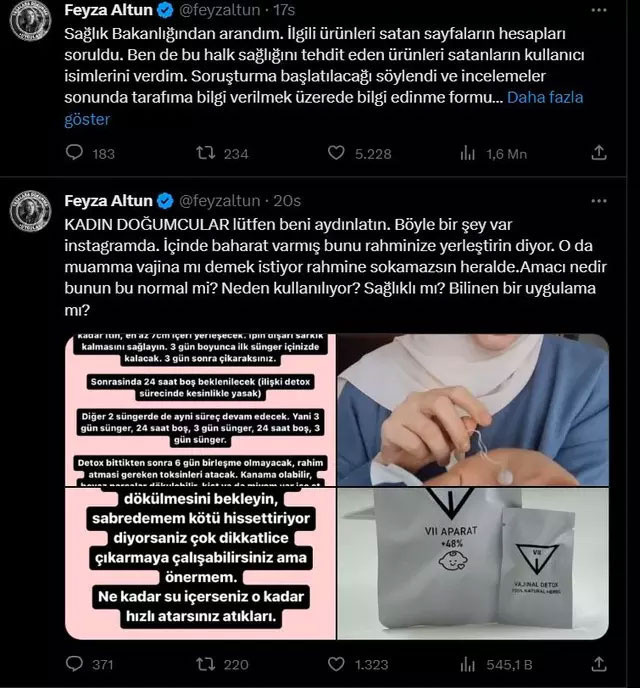 Şoke eden ürün tavsiyesini gören Feyzu Altun paylaştı Sağlık Bakanlığı aradı - Resim: 0