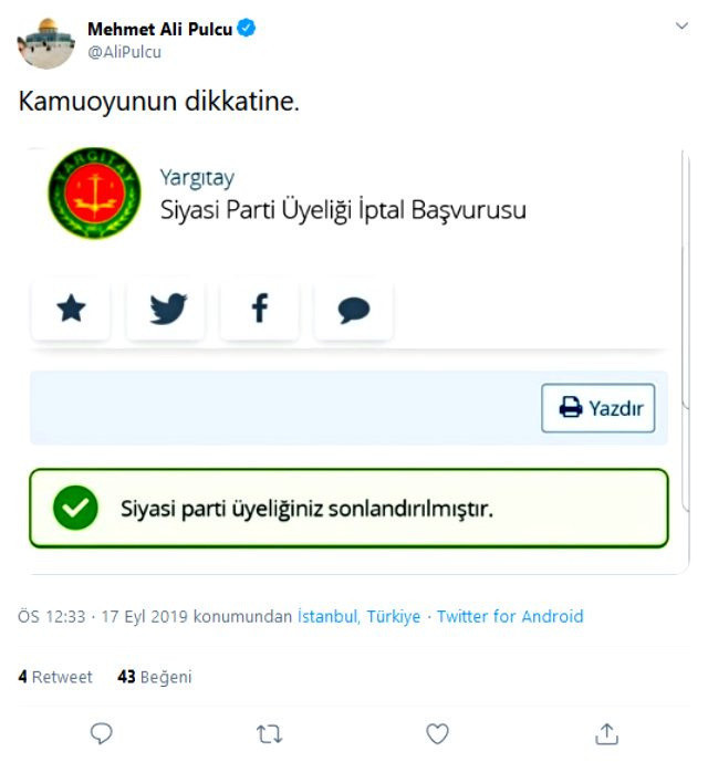 İstifa furyası sürüyor! Eski Ak Parti milletvekili Pulcu Ahmet Davutoğlu'nun safına geçti - Resim: 1