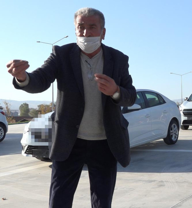 Çorum'da eşi için aldığı araç hasarlı çıkan adam benzin döküp yakmaya kalkıştı - Resim: 1