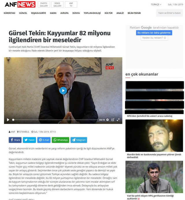 PKK kanalına röportaj veren Gürsel Tekin'den açıklama geldi! İznim olmadan kullanıldı - Resim: 0