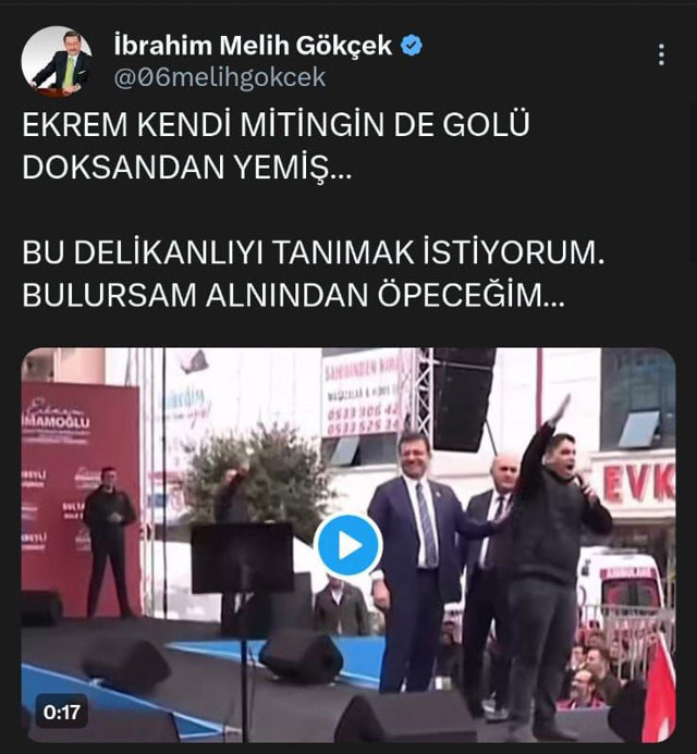 Melih Gökçek, Ekrem İmamoğlu konusunda baltayı taşa vurdu! 'Sil hemen' dediler o da sildi - Resim: 0