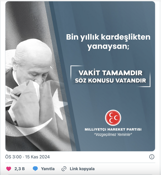 MHP'den dördüncü 'vakit tamam' paylaşımı geldi! - Resim: 0