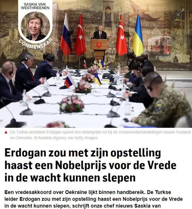 Hollanda'da Türkiye'nin diplomasi trafiğine övgü: Erdoğan'a Nobel Barış Ödülü verilebilir - Resim: 0