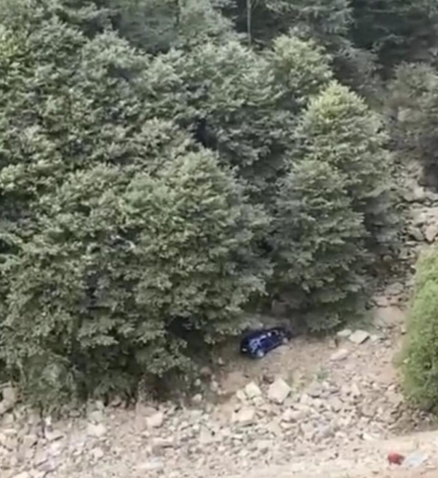 Trabzon'da korkunç kaza: Fotoğraf çekmek için indi, cip uçuruma yuvarlandı! - Resim: 1