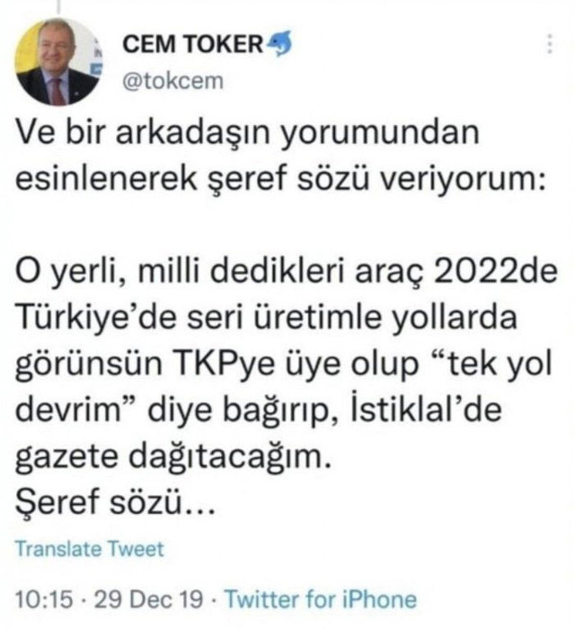 Cem Toker gündem oldu yerli oto denilen araç 2022'de Türkiye'de seri ve yerli üretimle yollarda olsun - Resim: 1
