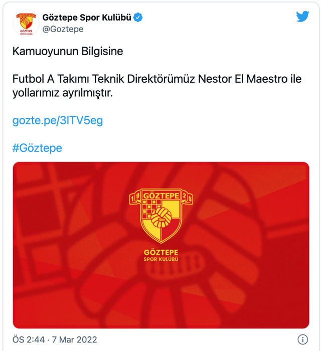 Göztepe faturayı Teknik Direktör El Maestro'ya kesti!  El Maestro ile yollarını ayırdı - Resim: 0