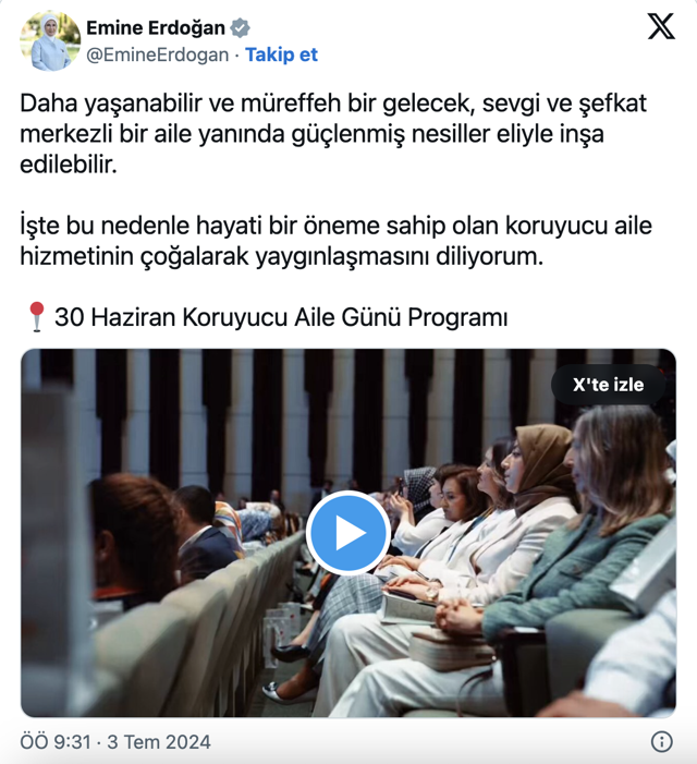 Emine Erdoğan'dan "koruyucu aile" paylaşımı - Resim: 0