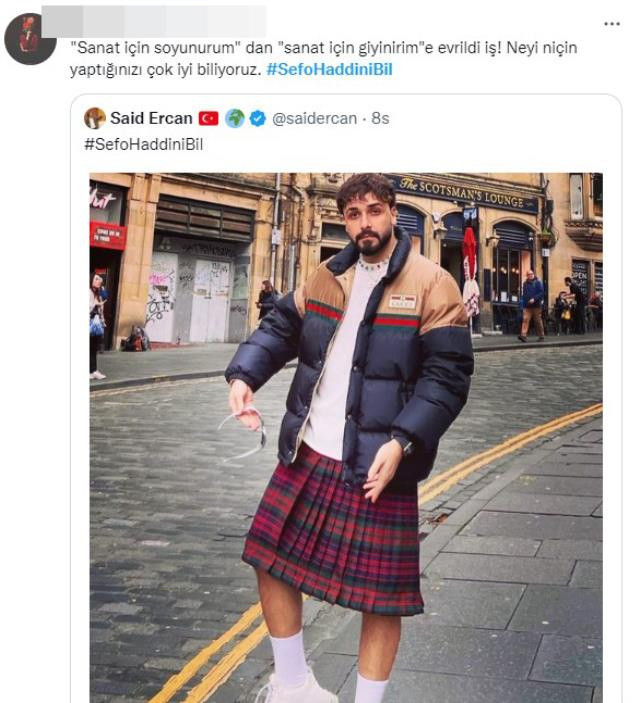 Sefo İskoç eteği giydi, sosyal medya ayağa kalktı: Eleştirilere ise böyle cevap verdi! - Resim: 3