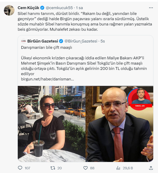 Cem Küçük ile Birgün muhabiri birbirine girdi! Hakaretler havada uçuştu! Konu Mehmet Şimşek'in danışmanı... - Resim: 0