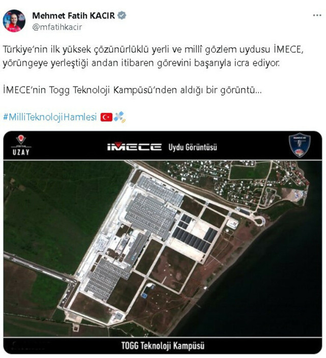 Milli gözlem uydusu İMECE’den ilk görüntü - Resim: 0