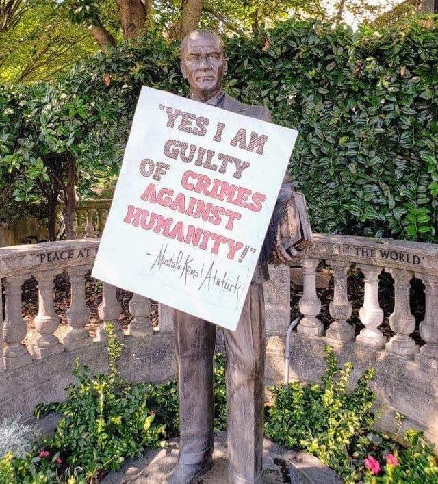 Türkiye'den ABD'de Atatürk heykeline yapılan saldırıya tepki - Resim: 0