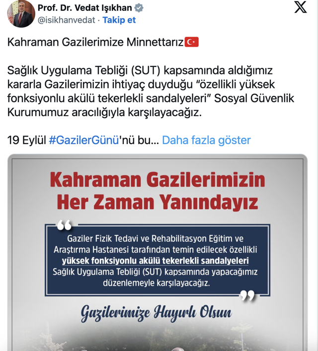 Bakan Işıkhan müjdeli haberi paylaştı: Artık SGK tarafından karşılanacak - Resim: 0