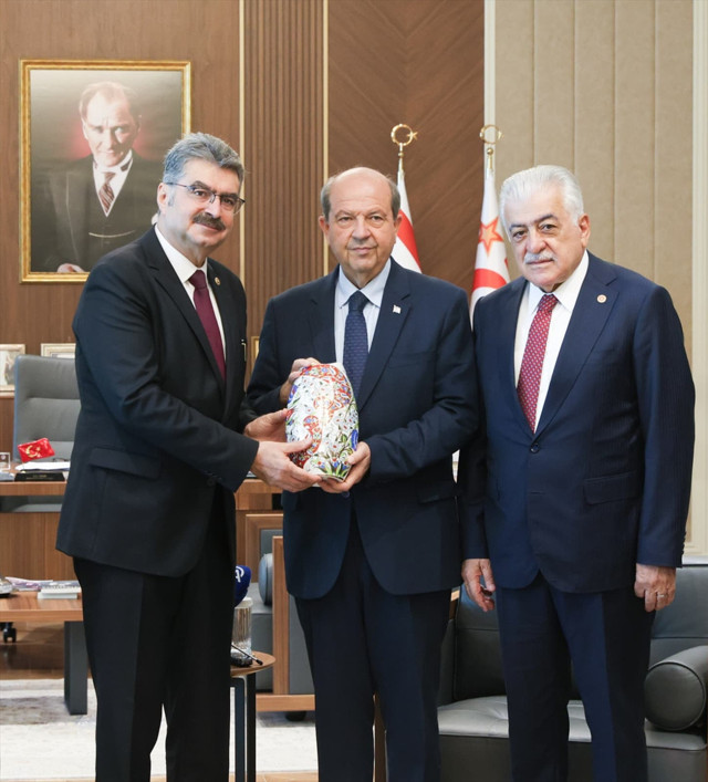 KKTC Cumhurbaşkanı Tatar, 3 ülkenin parlamentolar arası dostluk gruplarını kabul etti - Resim: 2