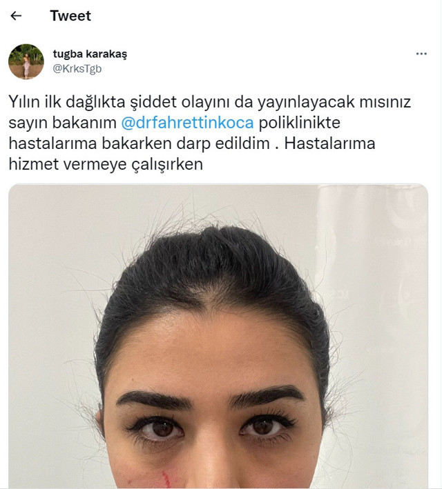 Mersin'de hastanede saldırıya uğradı! Kadın doktor böyle seslendi: "Yayınlayacak mısınız sayın bakanım?" - Resim: 1