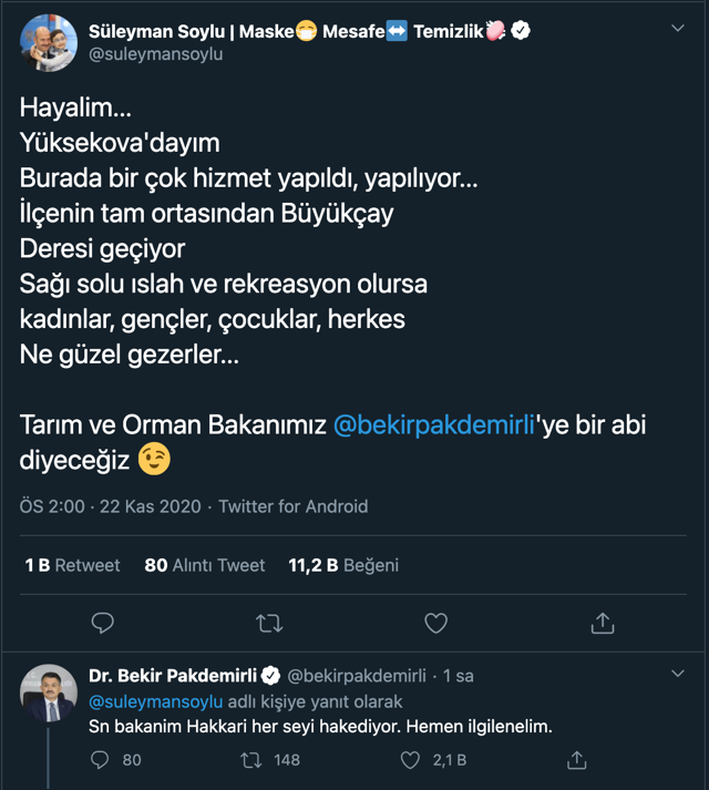 İçişleri Bakanı Süleyman Solu ile Tarım Bakanı Bekir Pakdemirli'nin Hakkari paslaşması - Resim: 0