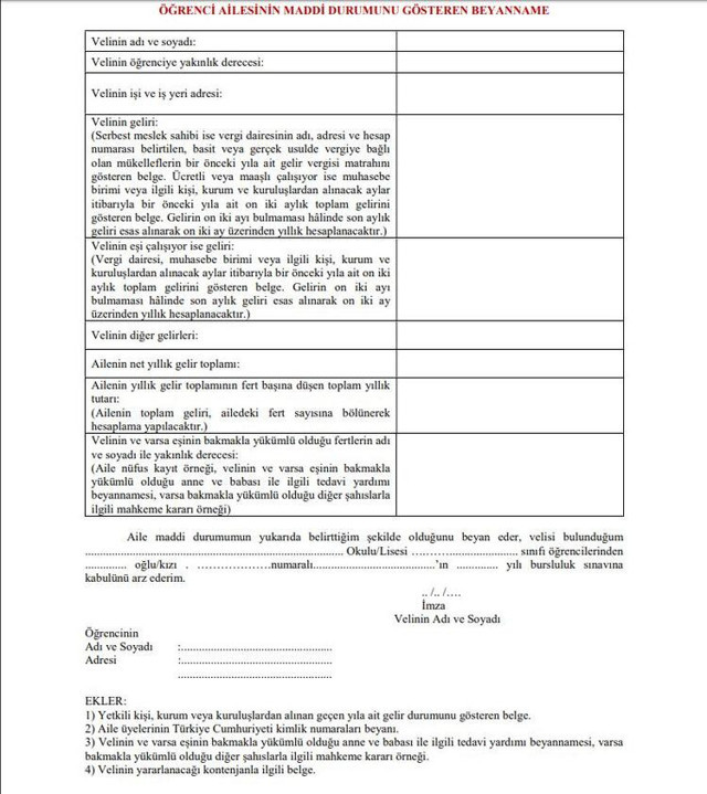 Bursluluk sınavı başvuru formu 2020 doldurma e okul nasıl olur? - Resim: 0