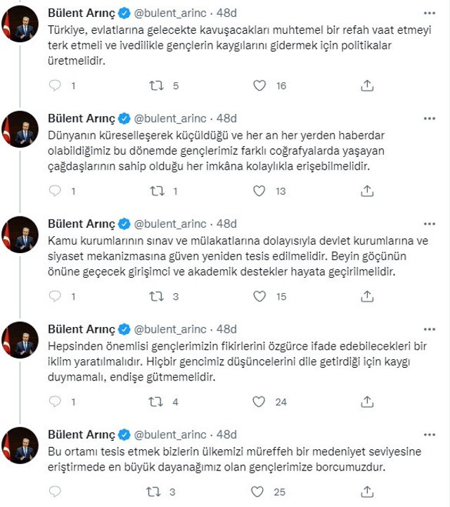 Bülent Arınç'tan bomba 19 Mayıs paylaşımları! Gençler adalete ve devlete güvenini yitirdi - Resim: 1
