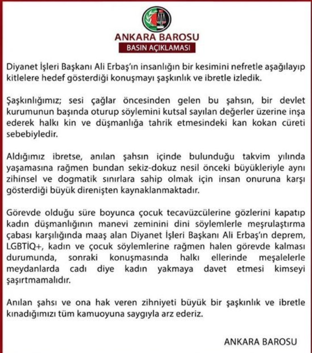 Diyanet İşleri Başkanı Ali Erbaş'ın eşcinsellikle ilgili sözleri tartışma yarattı - Resim: 2