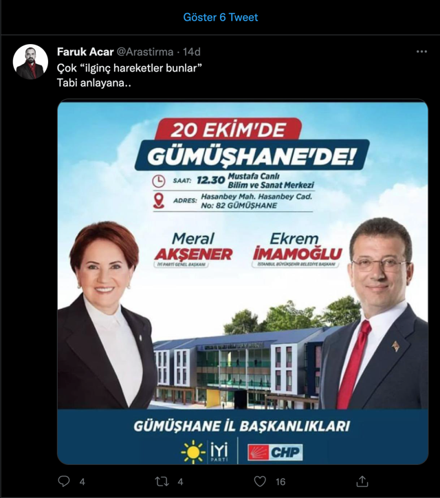 Meral Akşener'in anketçisinden bomba Ekrem İmamoğlu paylaşımı! Akşener'in adayı İmamoğlu mu? - Resim: 0