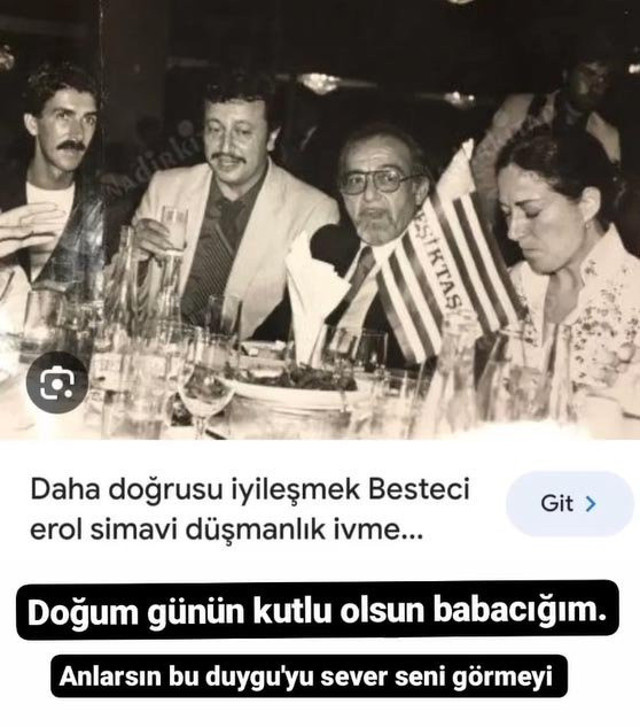 Metin Akpınar'ın kızından babasına zeytin dalı! Babacağım bu Duygu seni sever - Resim: 0