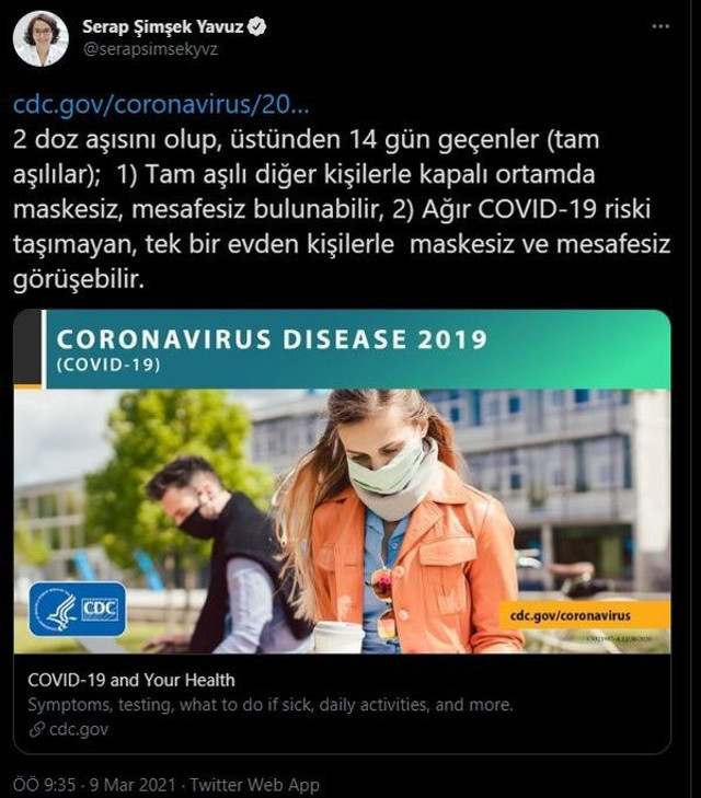 Bilim Kurulu üyesi Serap Şimşek Yavuz maskelerin atılacağı tarihi verdi! Maskesiz, mesafesiz görüşebilirler - Resim: 0