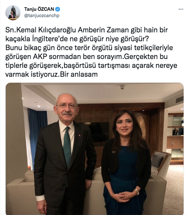 Tanju Özcan, Kemal Kılıçdaroğlu'nu topa tuttu! Amberin Zaman sorusu - Resim: 0
