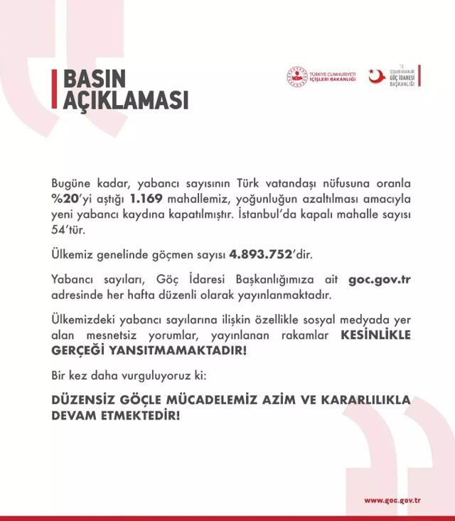 İçişleri Bakanlığı açıkladı: 1169 mahalle yabancı kaydına kapatıldı! - Resim: 0