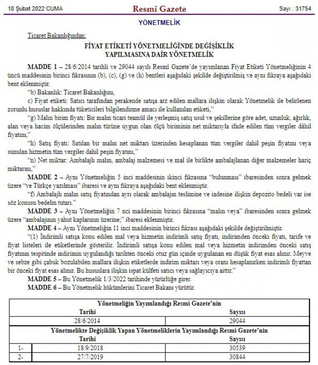 Fiyat Etiketi Yönetmeliği değişti! İndirimli satışlarda yeni dönem - Resim: 0