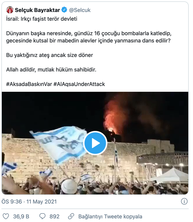 Instagram ve Facebook, Selçuk Bayraktar'ın Mescid-i Aksa paylaşımını sildi! İkiyüzlülüğünüz batsın - Resim: 1