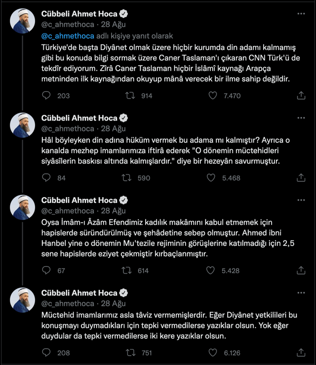 Cübbeli Ahmet Hoca ile CNN Türk savaşı kızıştı! Ahmet Hakan: Sadece sen mi konuşacaksın Cübbeli? - Resim: 0